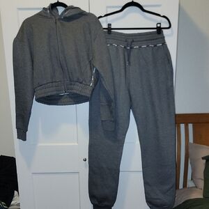 Gray Women's Tracksuit Set